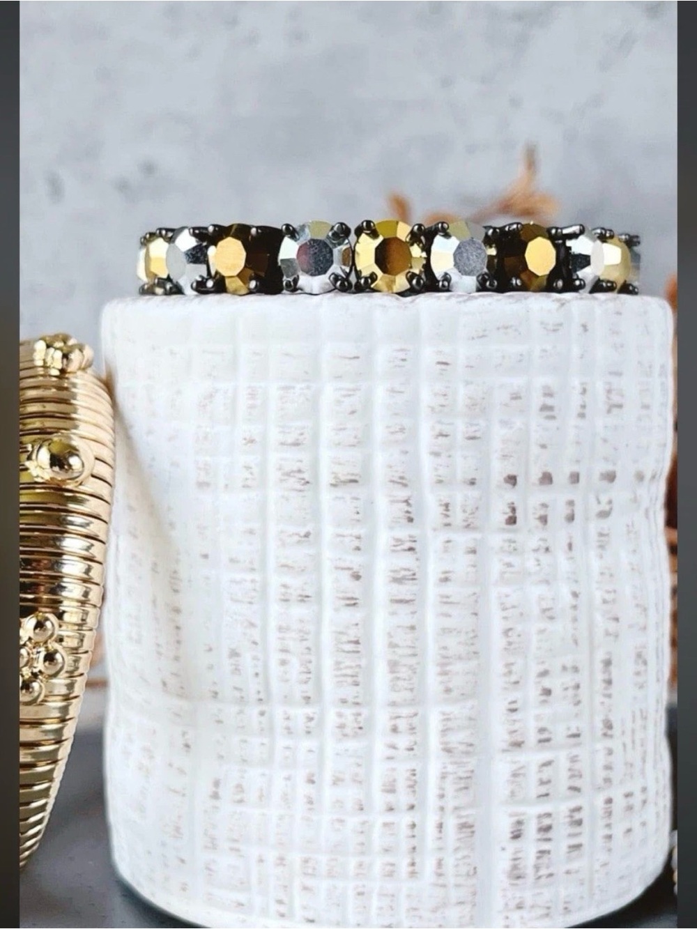 Park Lane Champion Two-Tone Crystal Bracelet in Gold & Silver Hematite Setting - Picture 5 of 10
